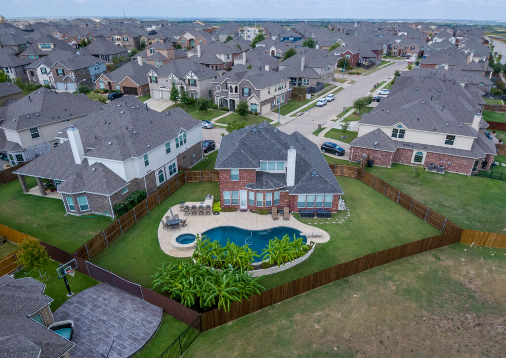 This is a real estate photo taken from a drone.